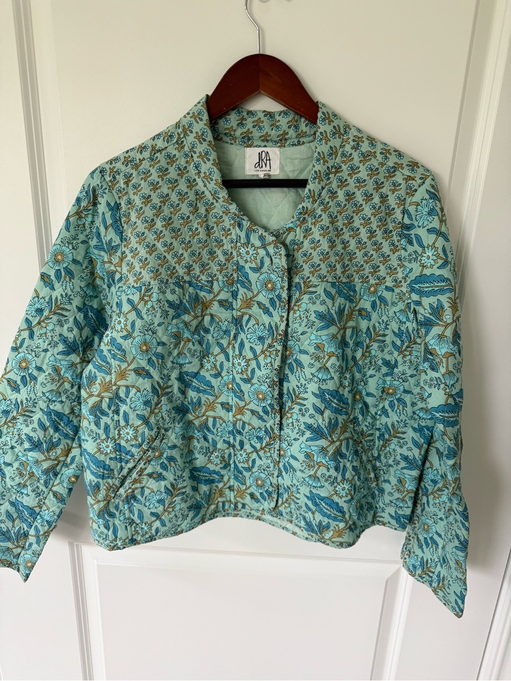 DRA Anthropologie Quilted Floral Jacket Size Large